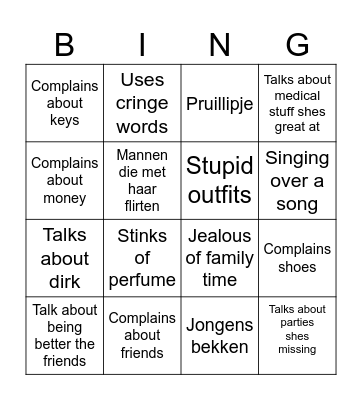 Lara bingo Card