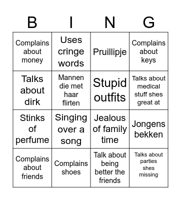 Lara bingo Card