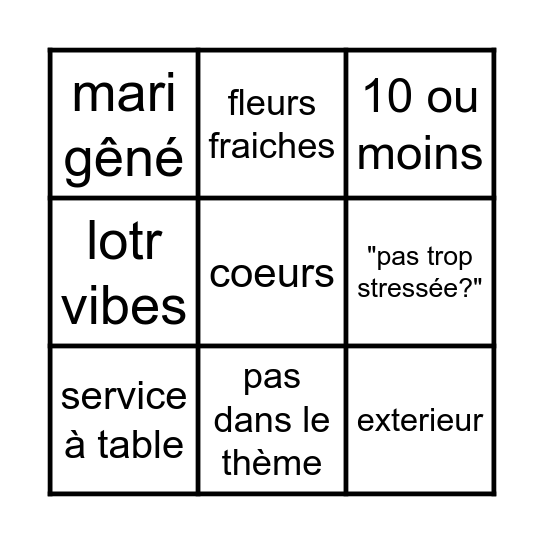 Hommage à Pierre RIP Bingo Card