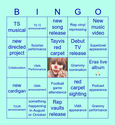 It just a game, but really Bingo Card