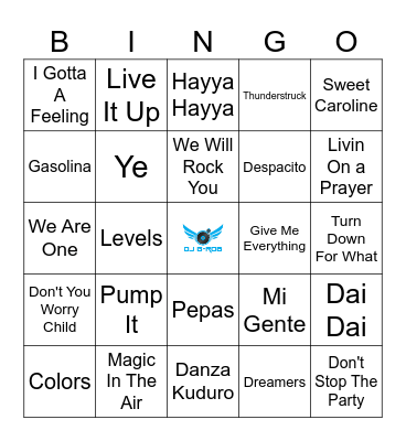 World Cup Soccer Bingo Card