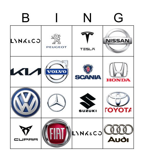 Automerken Bingo Card