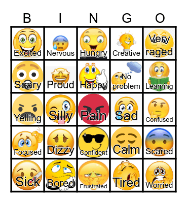 Zones of Regulation BINGO Card