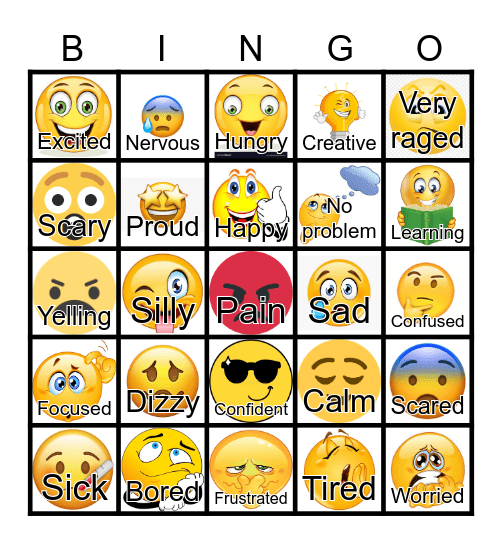 Zones of Regulation BINGO Card