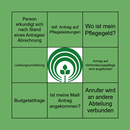 Frontoffice-Bingo Card