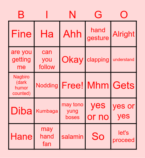 Linings ng mga teach Bingo Card