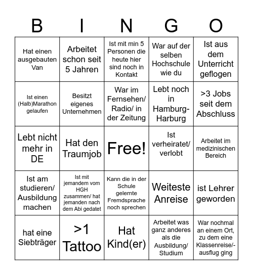 HGH-Reunion Bingo Card