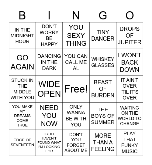 SOME NEW SOME OLD COVERALL Bingo Card