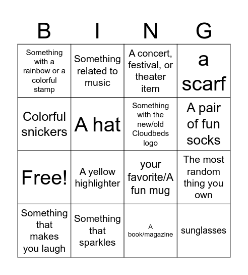 Q2 Scavenger Hunt BINGO - PRIDE MONTH Bingo Card