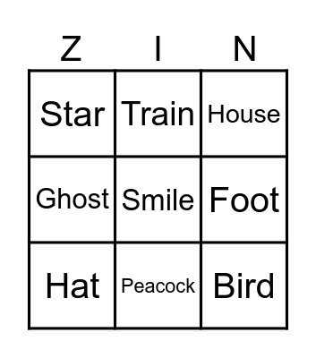 Daddy Zingo Board Bingo Card