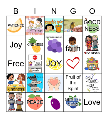 FRUIT OF THE SPIRIT. Bingo Card