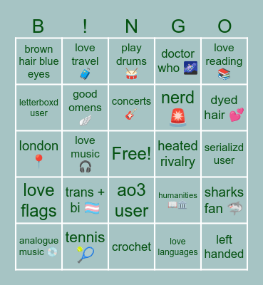 mads bingo ‼️ Bingo Card