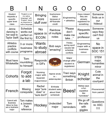 CAMP REGISTRATION Bingo Card
