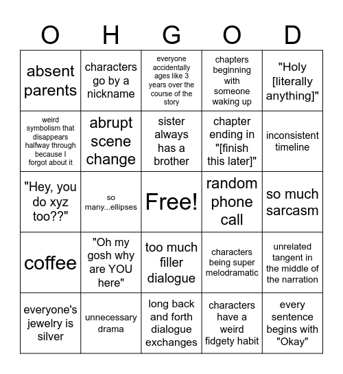 my story bingo Card