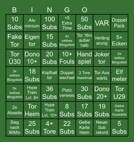 Spanien - Argentinien Bingo Card