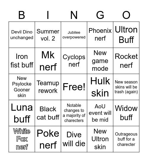 Bingo Card