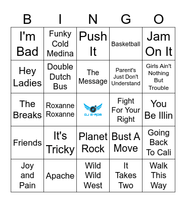 Hip Hop Firsts Charted Bingo Card