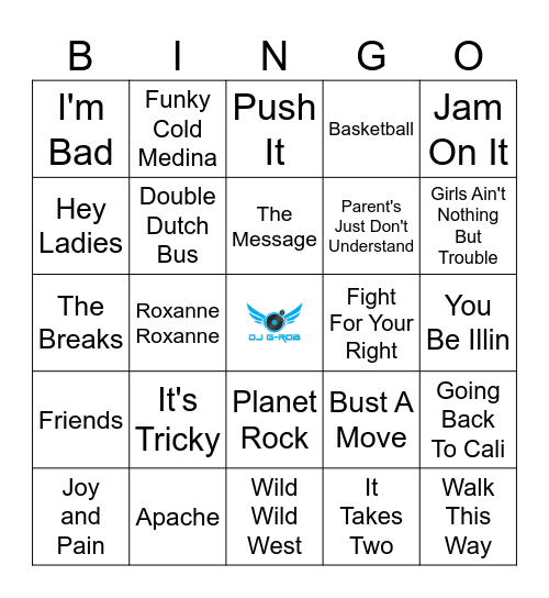 Hip Hop Firsts Charted Bingo Card