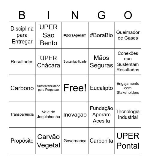 BINGO ESG Bingo Card