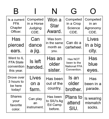 Icebreaker BINGO Card