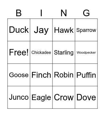 July Word Bingo Card