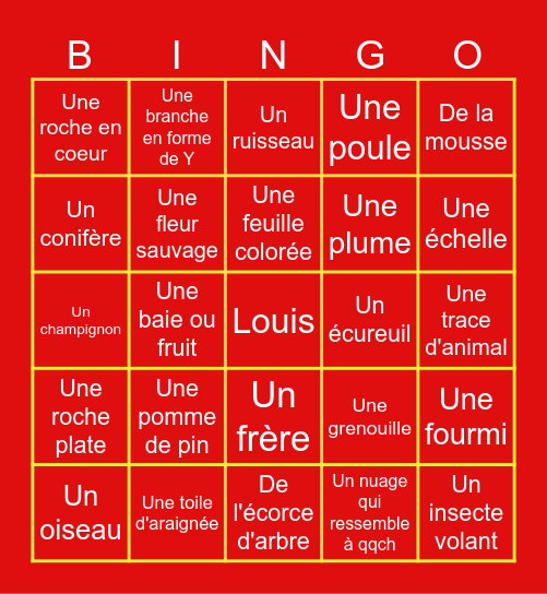 Bingo Camp Beauséjour Bingo Card