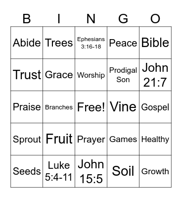 YOC Camp Bingo - 2026 Bingo Card
