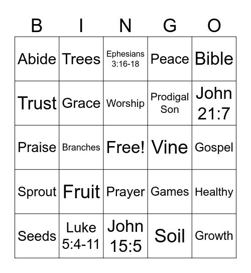 YOC Camp Bingo - 2026 Bingo Card