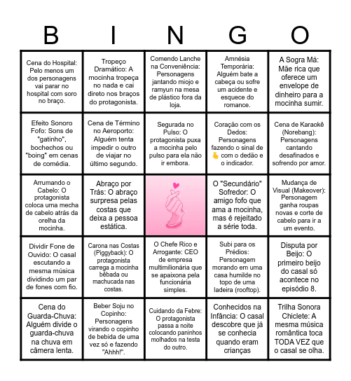 Dorama Bingo Card
