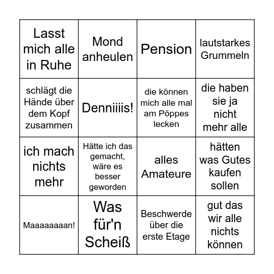 Walber Bingo Card