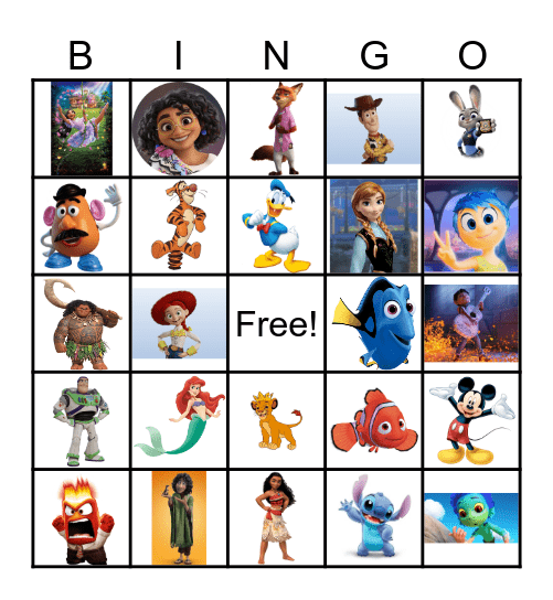 Disney BINGO Card