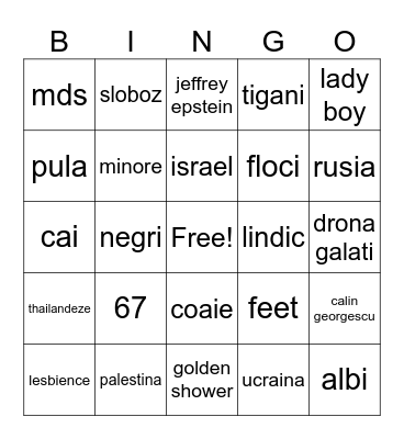 glume radovici Bingo Card