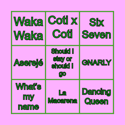 BINGO MUSICAL Bingo Card