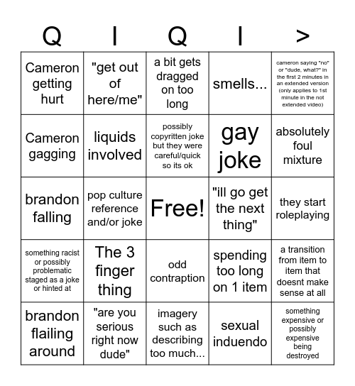 Brandon farris bingo (2nd try) Bingo Card