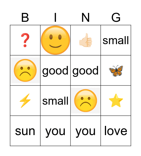 Game bingo Card