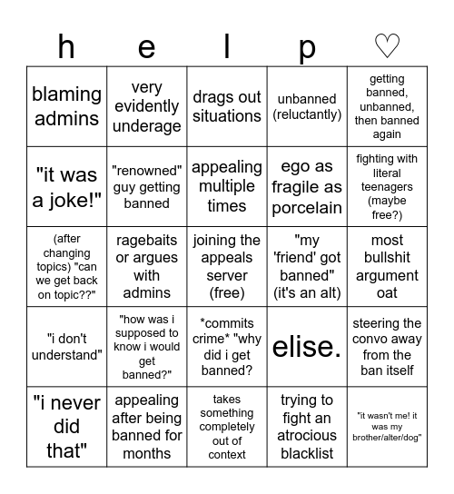 kirameki appeals bingo Card