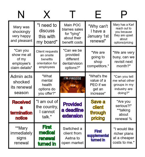 Golden Gals 2026 Renewal Bingo Card