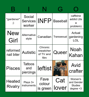 Baldsidekick bingo :P Bingo Card