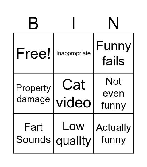 Meme bingo Card
