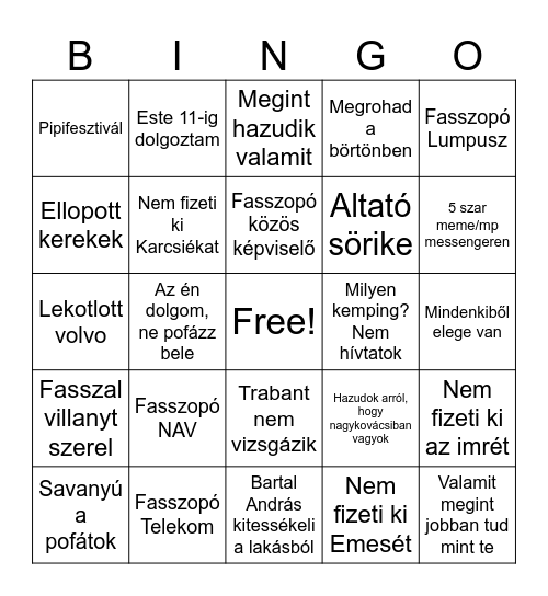 Senõr Ratòn Bingo Card