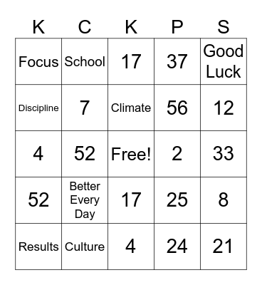 Admin Training Bingo Card