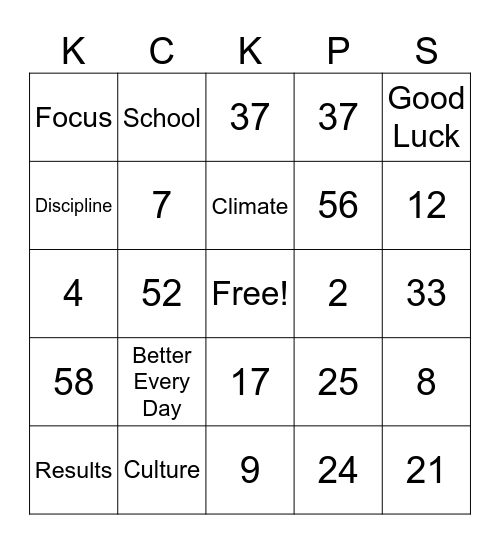 Admin Training Bingo Card