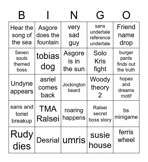 DRUNE CP5 Bingo Card