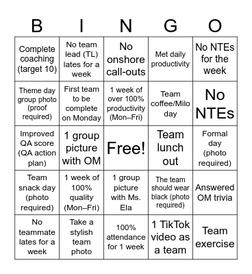 CLUSTER JEFF Bingo Card
