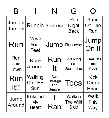 Can I Kick It? Bingo Card