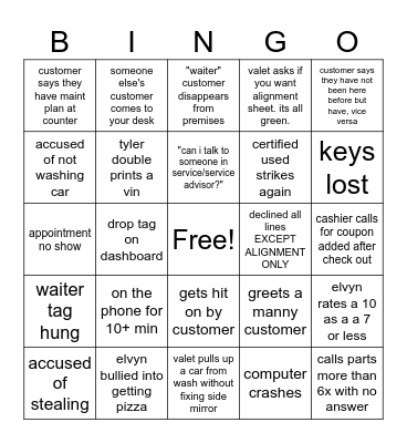 great day at honda fort worth Bingo Card