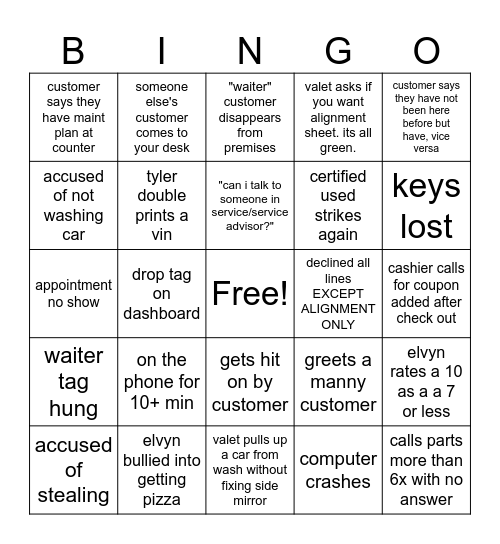 great day at honda fort worth Bingo Card