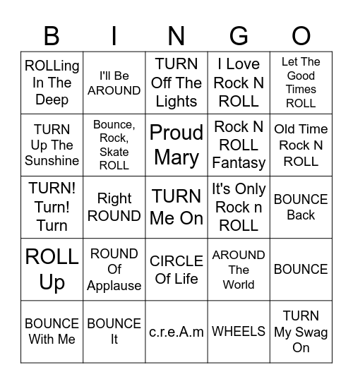 What Goes Around Bingo Card