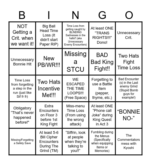 In Stars and Bingo~!! ✨ Bingo Card