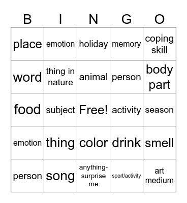 GRATEFUL FOR GRATITUDE Bingo Card